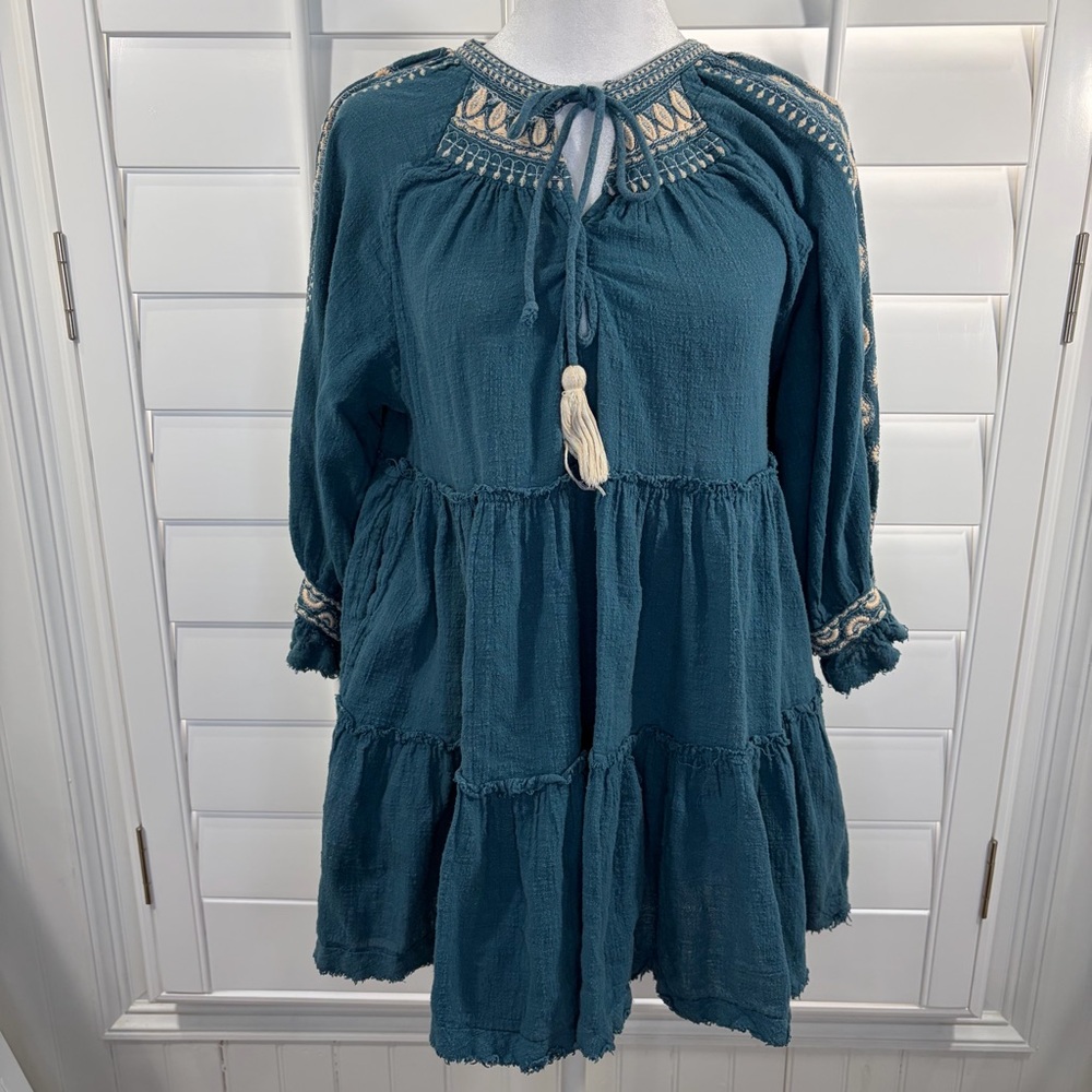 Free People Dreamweaver Embroidered Tunic - Picture 2 of 11
